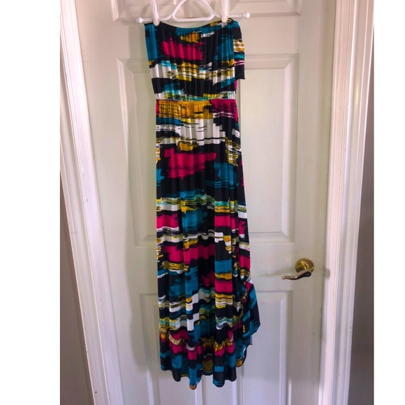 Multi colour maxi strapless dress - Picture 2 of 2